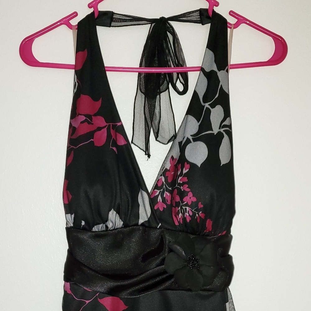 Floral halter dress